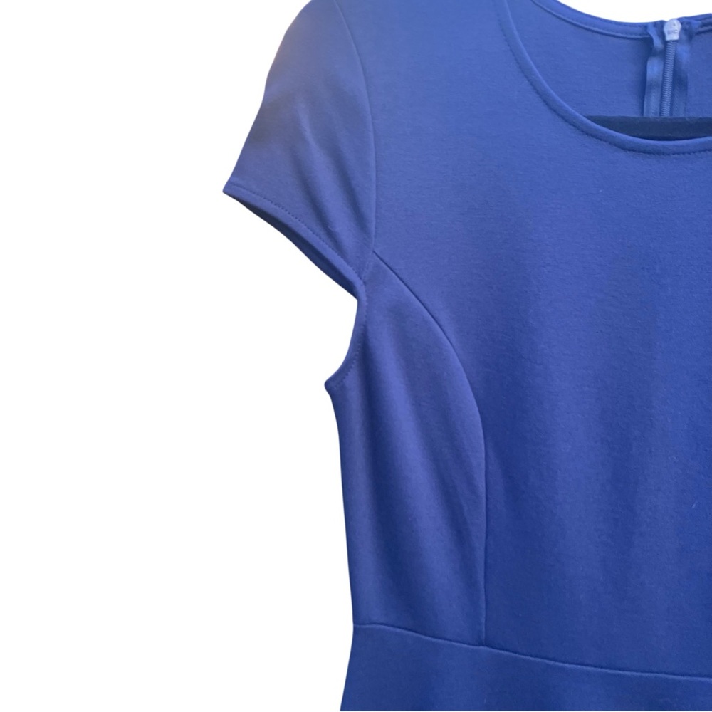 Lulu’s Womens Chic Indigo Navy Cap Sleeve Mini Dress, Size Med Officecore Casual - Picture 3 of 6